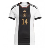 Nemecko Jamal Musiala #14 Domáci Ženy futbalový dres MS 2022 Krátky Rukáv